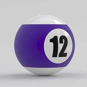 Pool Snooker Ball 12 3D model