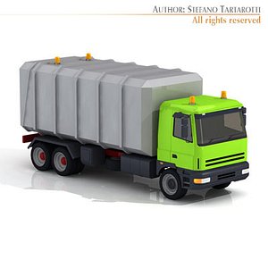 generic garbage transport truck 3d model