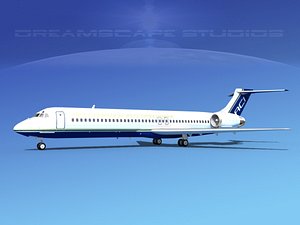 md-87 md-80s jet 3d model