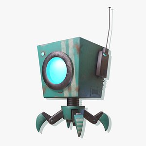 Stylized Cube Spider Robot