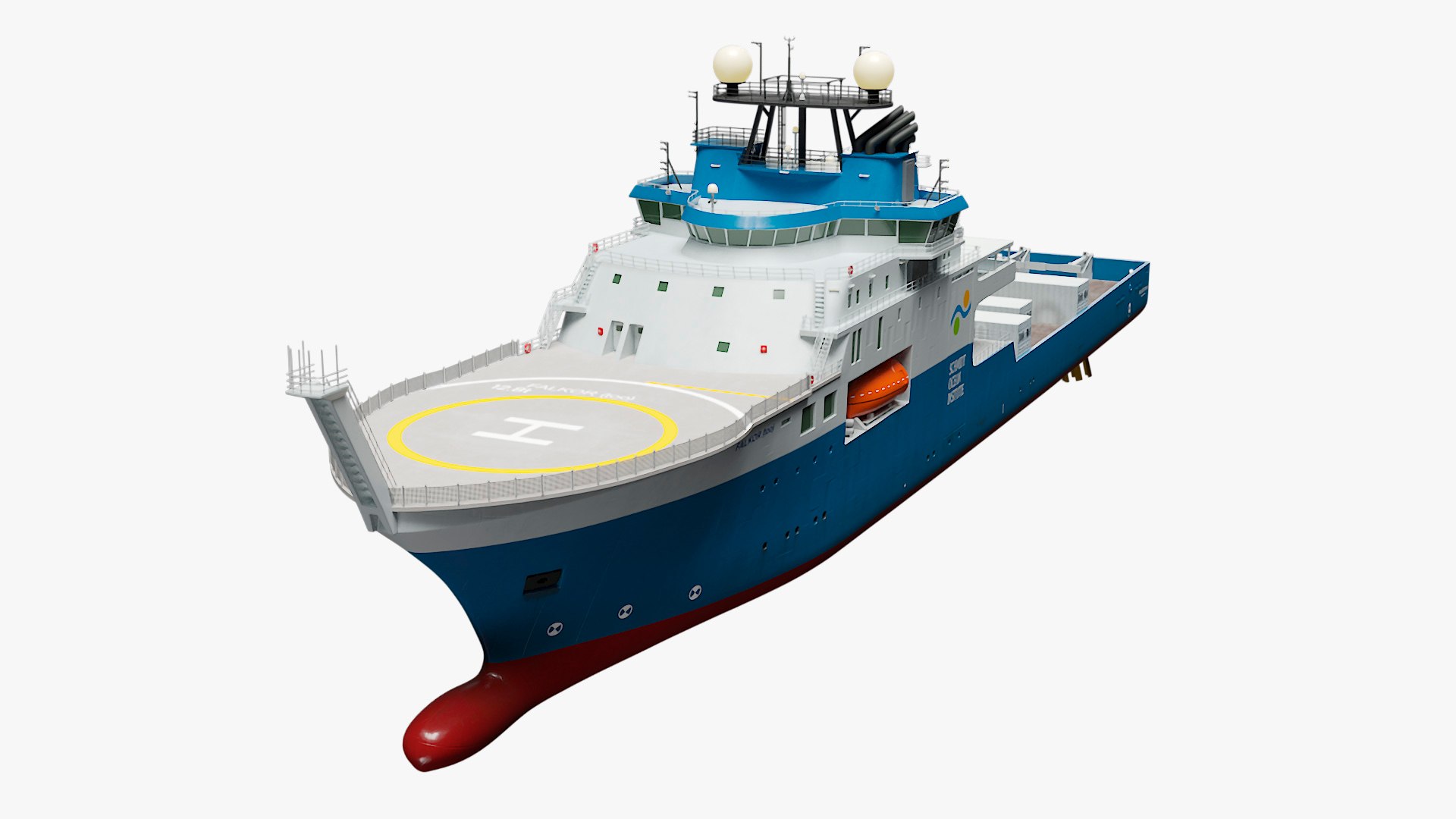 Falkor Too Construction Vessel 3D model preview