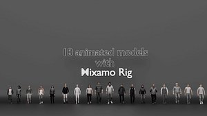 Ultimate animated crowd pack 3D model