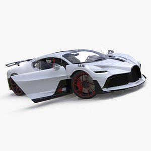 Luxury Car White Rigged