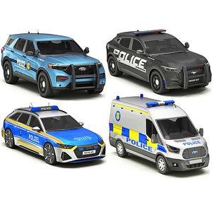 Police cars pack 3 3D model