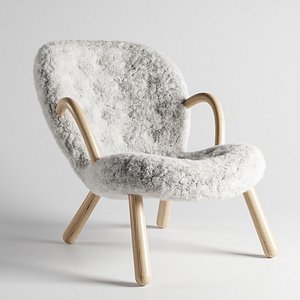 clam chair philip arctander 3D model
