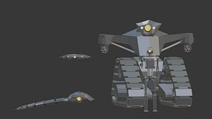 3D Sci-Fi War Robot Pack Vol 1 Low-poly 3D model