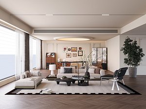 Modern living room 3D model