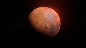 3D photorealistic mars 8k planet