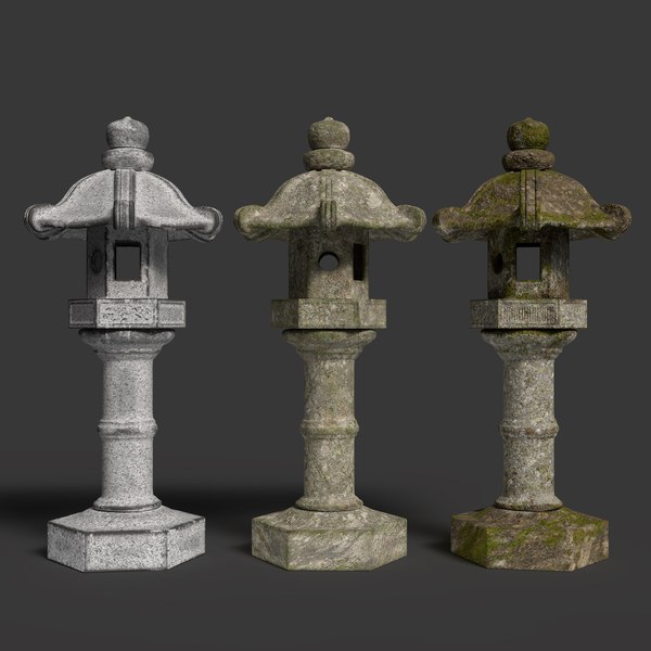 Japanese lantern - Stone lantern - Kasugadoro 3D model