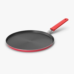 Red Pancake Pan 3D