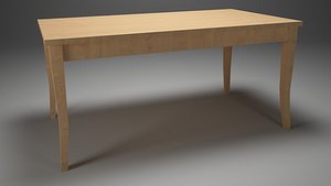 simple table kitchen dining room 3D model