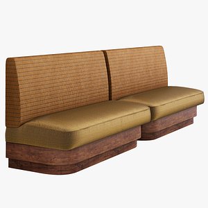 3D Cafe Seating Area model