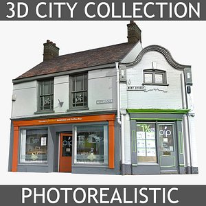 3d photorealistic brick house model