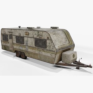 3D abandoned caravan model