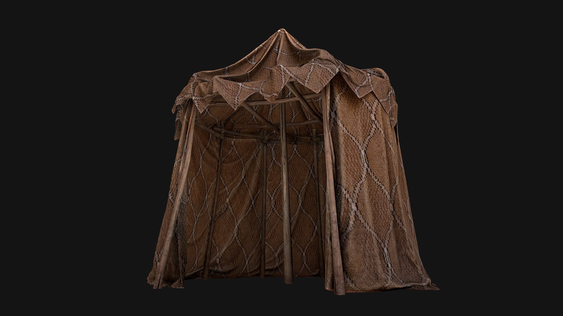 Market Stalls Cylindrical Tent 3D - TurboSquid 1899364