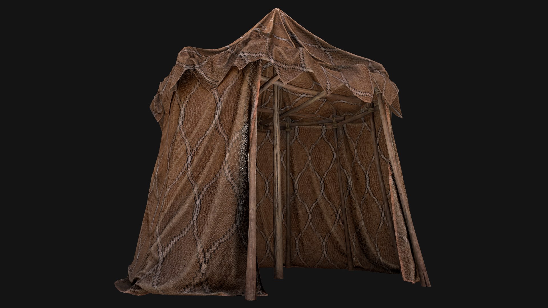 Market Stalls Cylindrical Tent 3D - TurboSquid 1899364