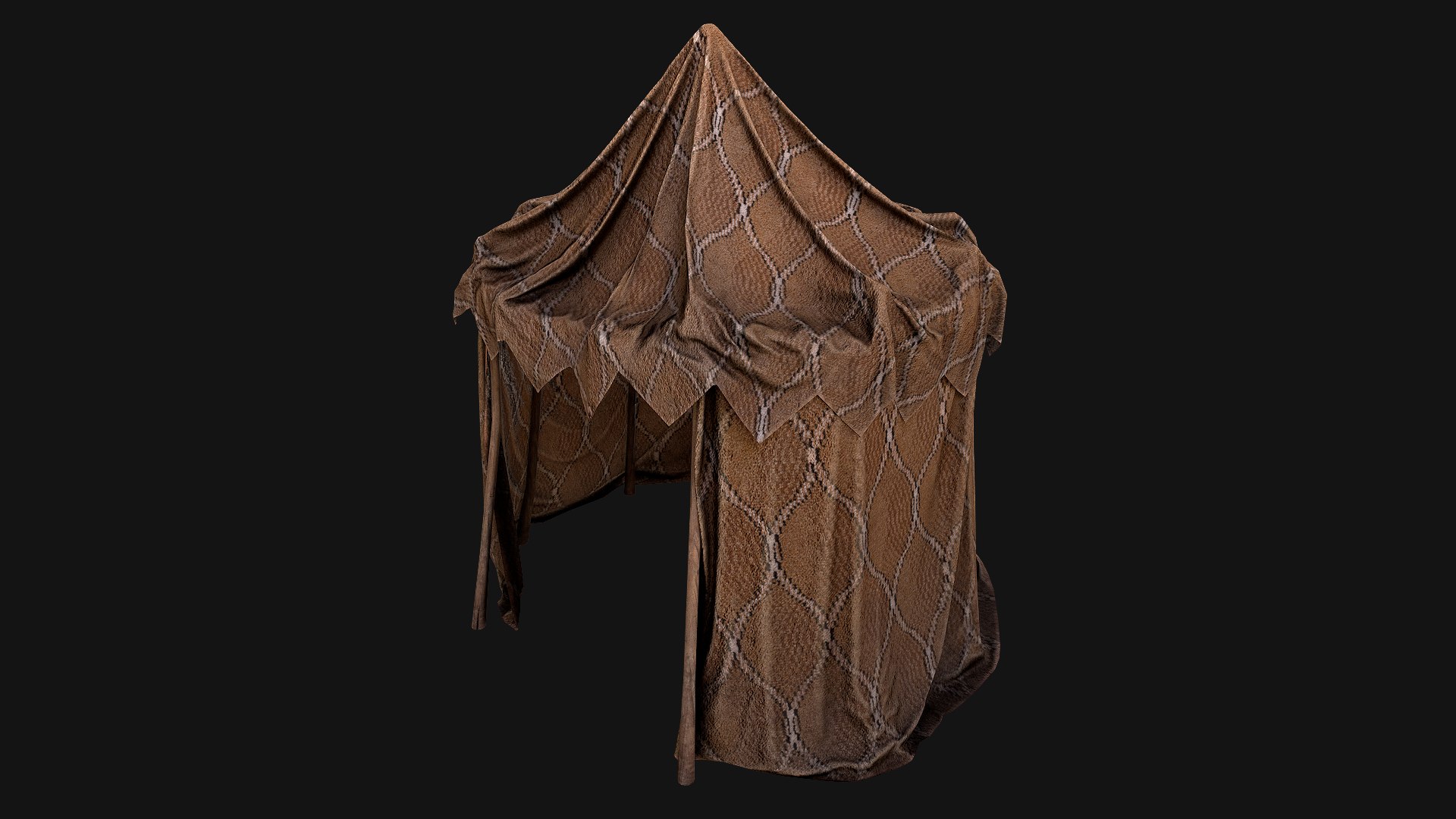 Market Stalls Cylindrical Tent 3D - TurboSquid 1899364