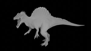 3D Rigged Spinosaurus 3D Model  Detailed Base Mesh Clean Topology  Animation Ready