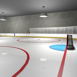 3d model hockey rink arena