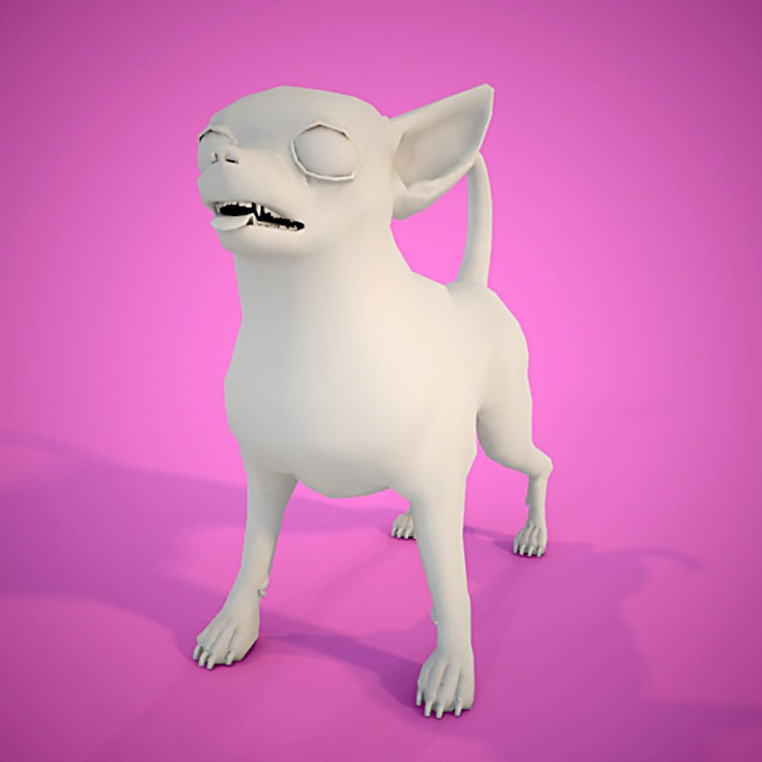 Chihuahua Dog Animation 3d Model