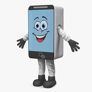 White IPhone Mascot A-pose