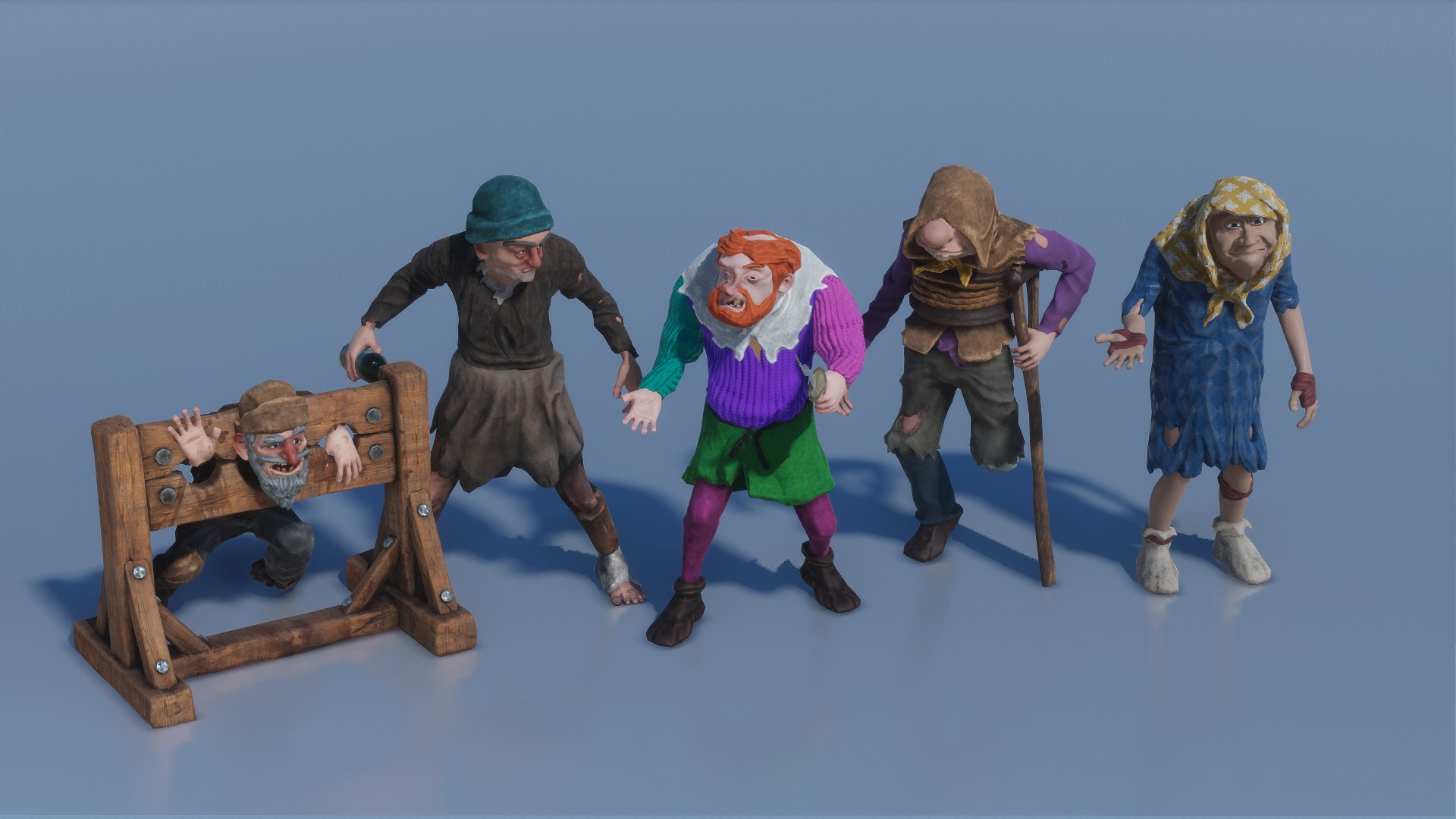 3D MEDIEVAL STYLIZED CHARACTERS - FULL https://p.turbosquid.com/ts-thumb/in/rB1Zcd/sw/hobos/png/1687791581/1920x1080/fit_q87/43a6b91eaaf3a43a0d99ce285aa9dd0104a11944/hobos.jpg