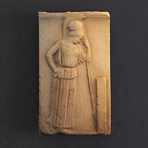 mourning athena relief acropolis 3D model