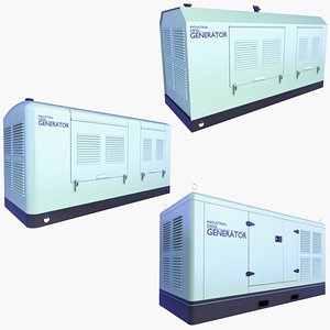 Old Diesel Generators v6 3D model