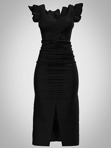 Black shearing dress
