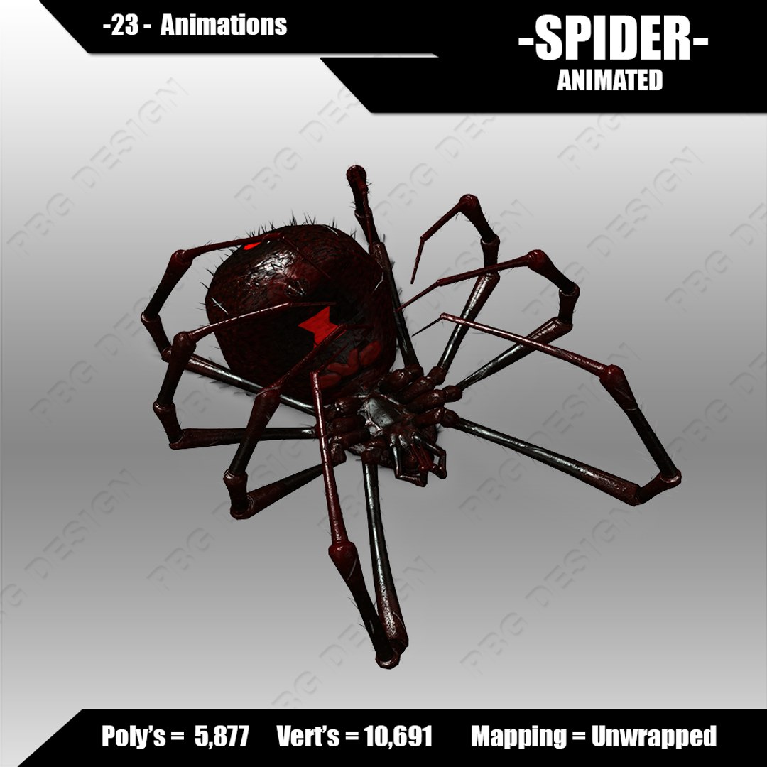 3D Spider - TurboSquid 1073749