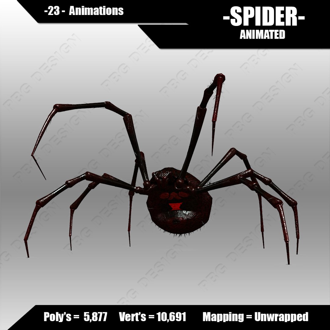 3D spider - TurboSquid 1073749