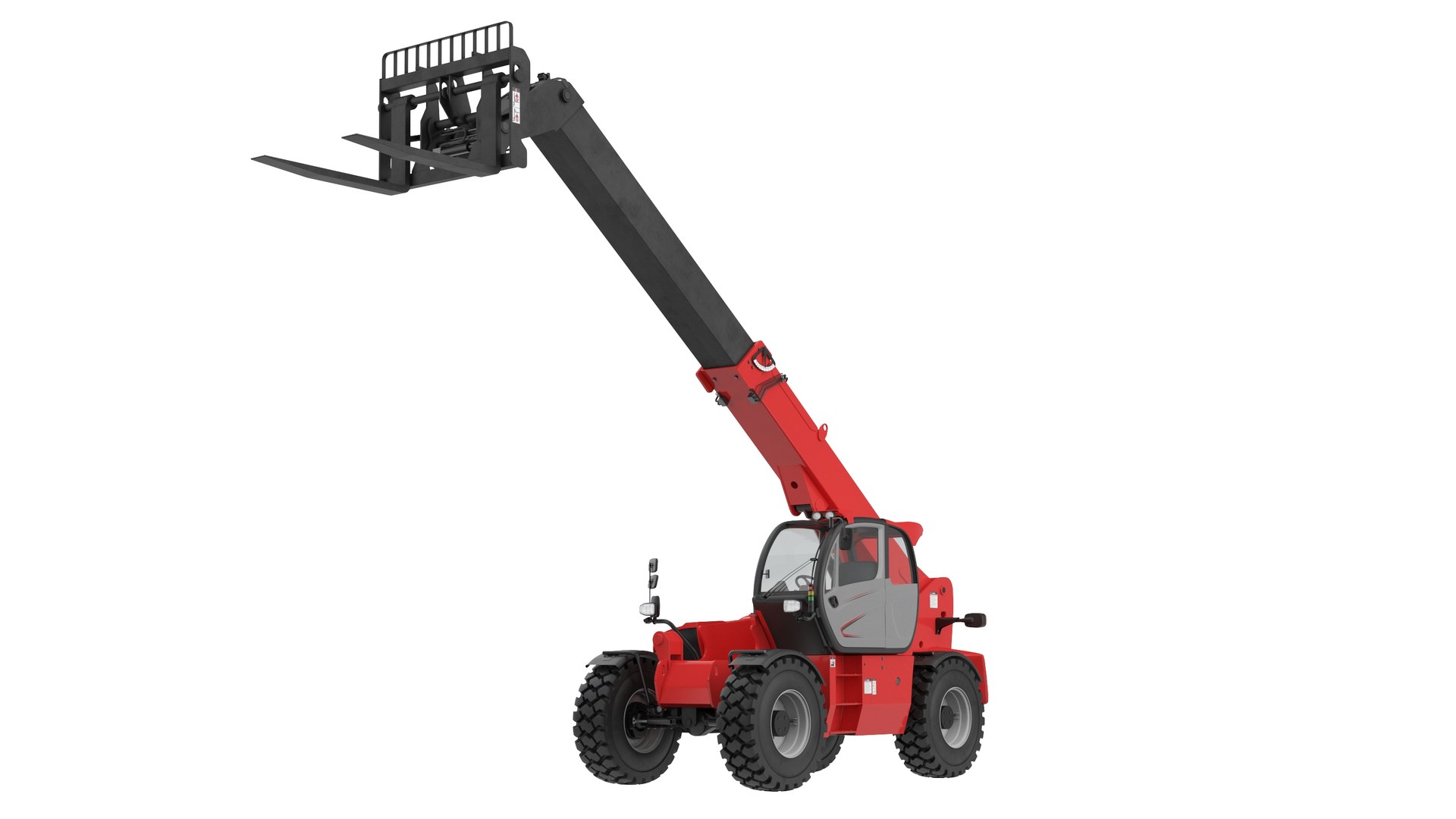 3D Telescopic Handler Forklift Fully Raised Model TurboSquid 1965524