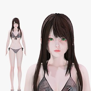 Bikini Model - UE5 - Unity - Blender - Animated - Realistic Female Character