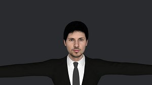 Pavel Durov  Hyper Realistic Full Body Fully Rigged 3D Character 3D model