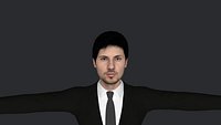 Pavel Durov  Hyper Realistic Full Body Fully Rigged 3D Character