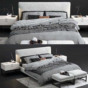 minotti andersen bed 3D model