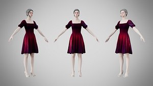 Dress 26 Velvet Horizon 3D model