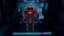 Futuristic hitman hunter assassin cyborg killer Sci-fi Low-poly