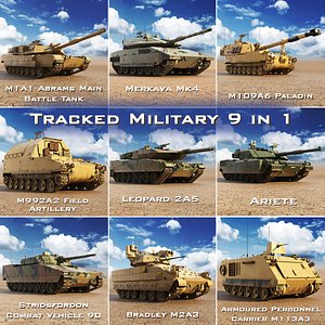 tracked military 9 1 3D model