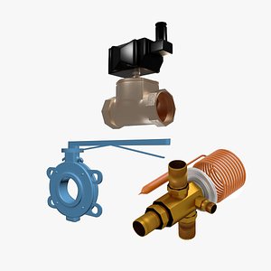 3D HVAC Valves Bundle