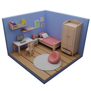 Low Poly Bedroom
