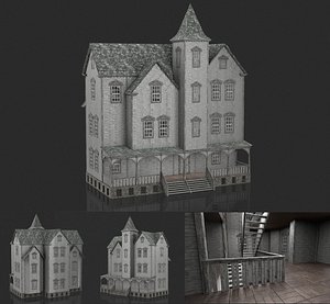 Old Abandoned House 4 3D model