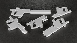 3D Low Poly KrissV-style -5 Variations Game Ready model