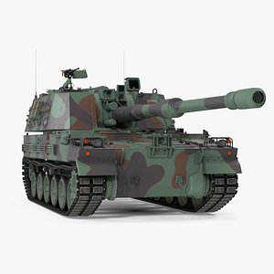 K9 Thunder Howitzer Rigged for Cinema 4D