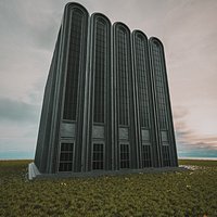 RETRO STEAMPUNK SCIFI BUILDING