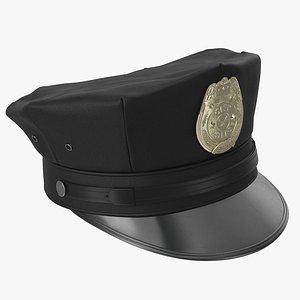 city police hat 3d max