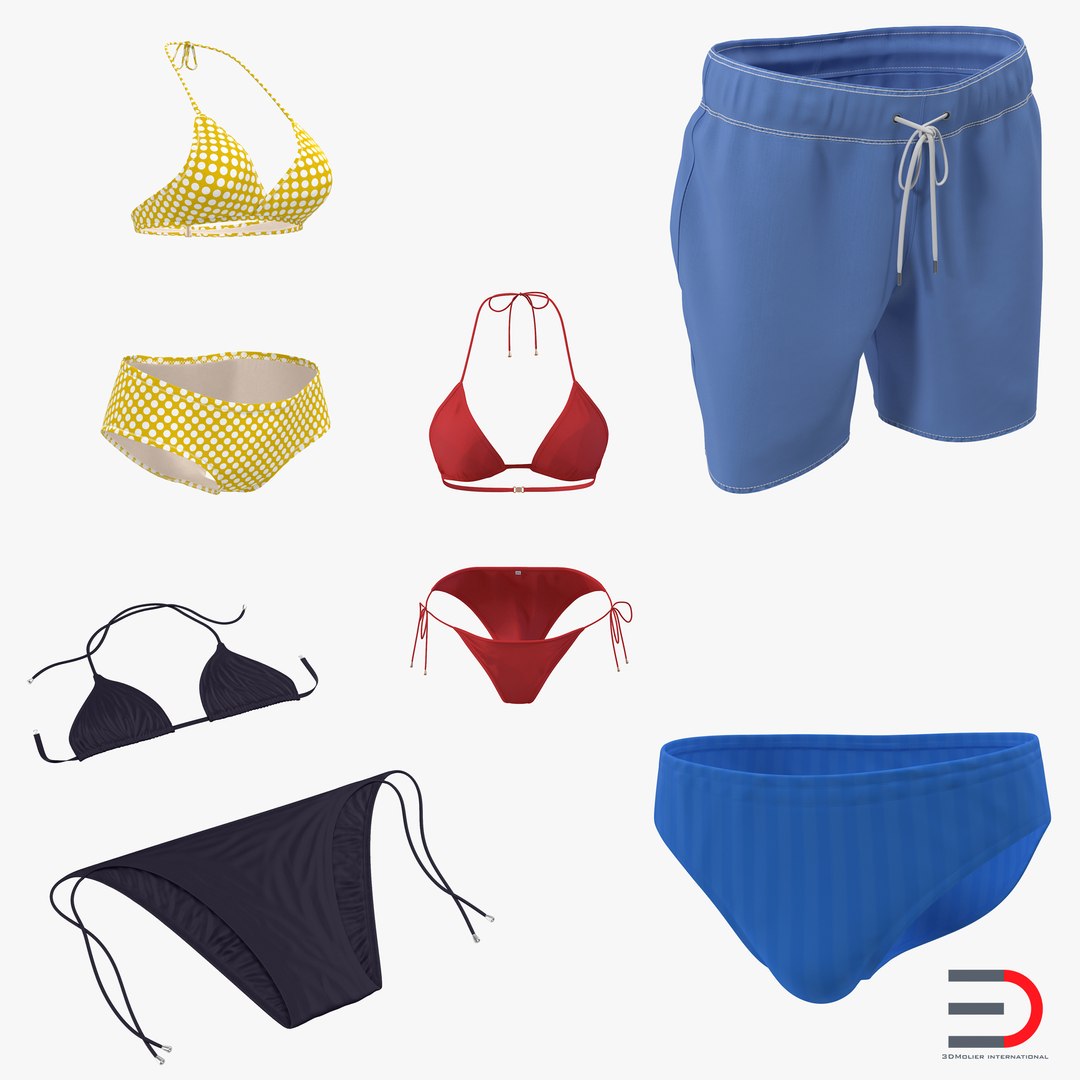 Bathing Suits Collection 2 3D model preview