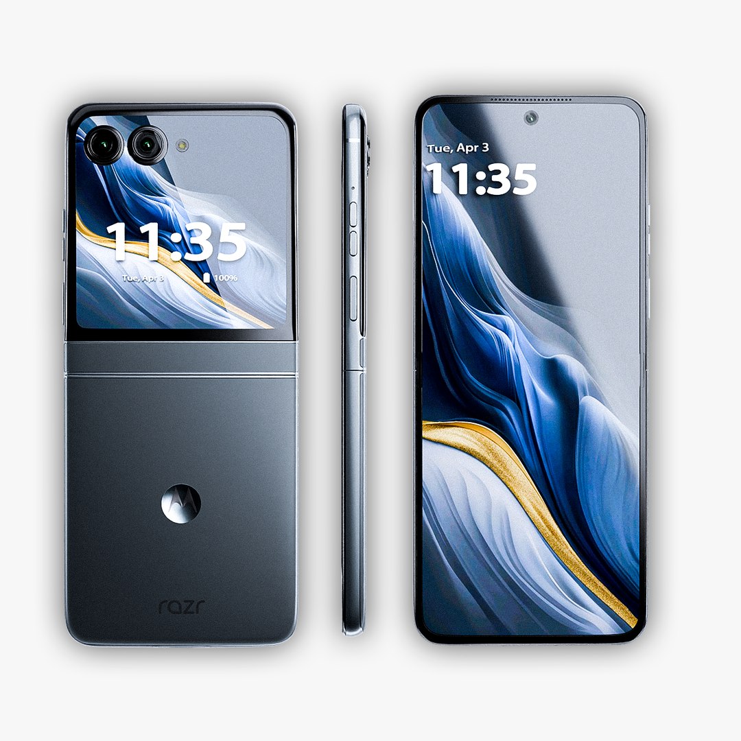 High-Quality 3D Model Of Moto Razr Flip Phone Rigged Animated 3D Model ...