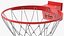 Animierter Spalding Basketball prallt vom Ring ab