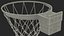 Animierter Spalding Basketball prallt vom Ring ab